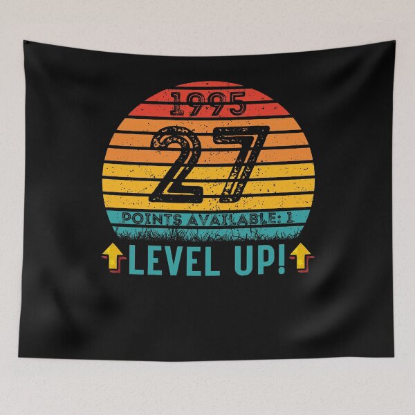 Item preview, 27 Year Old Birthday Gift Level UP 1995 designed and sold by UniqueBPresent.