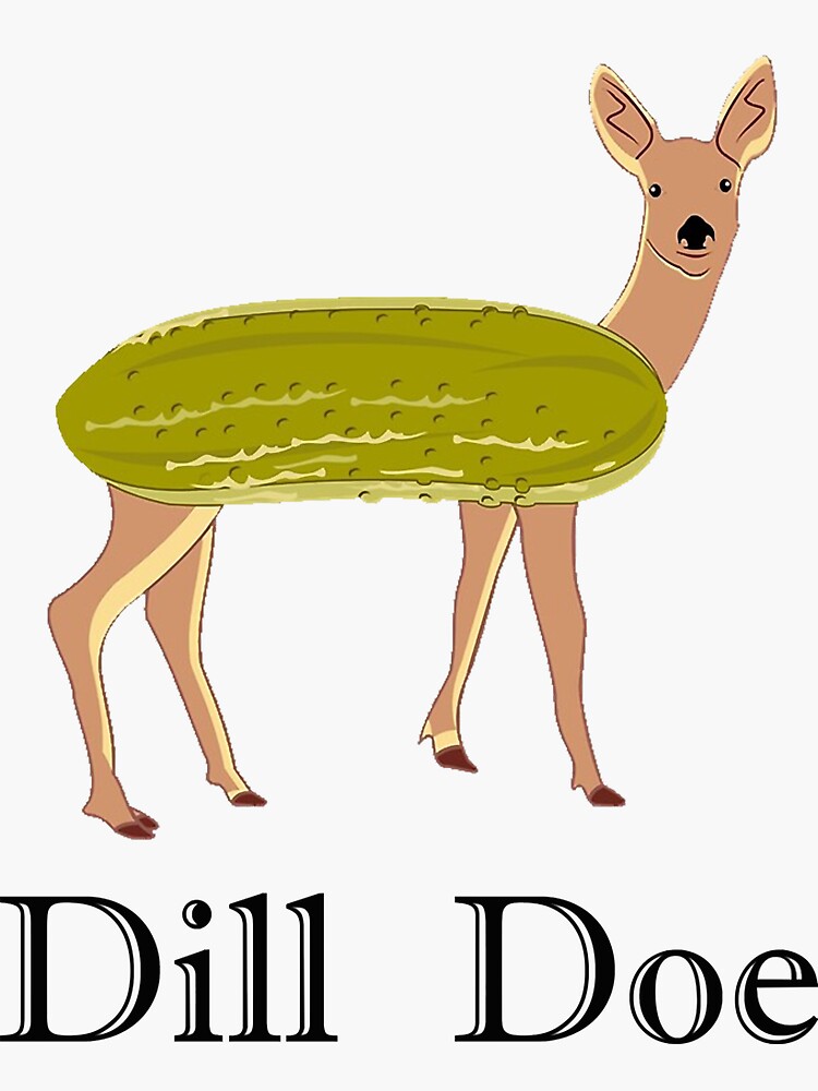 "Dill Doe Essential Sticker" Sticker by minadebbieark Redbubble