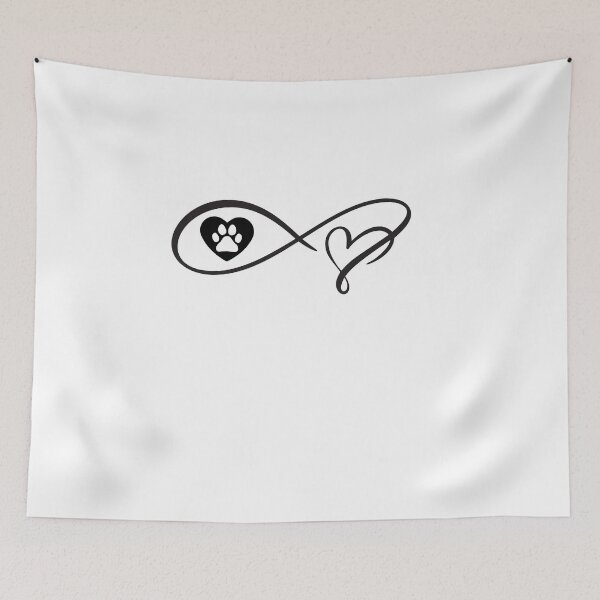 Item preview, A paw heart infinity design. A dog infinity heart. designed and sold by Doggymadness.
