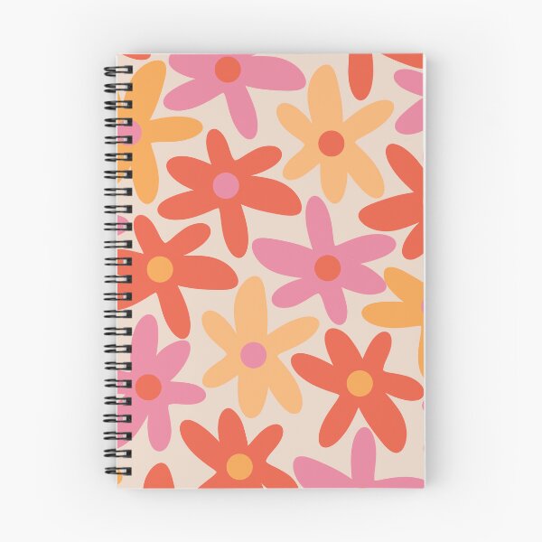 Item preview, Daisy Time Retro Floral Pattern Pink Orange  designed and sold by kierkegaard.