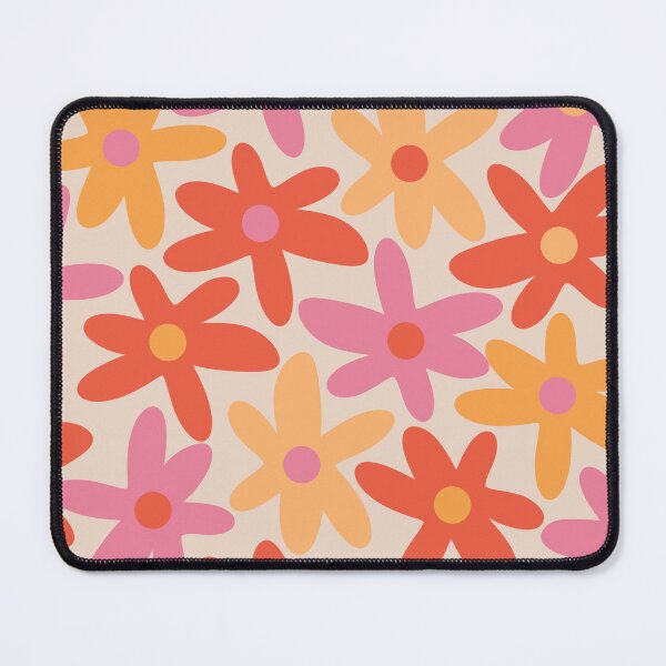 Item preview, Daisy Time Retro Floral Pattern Pink Orange  designed and sold by kierkegaard.