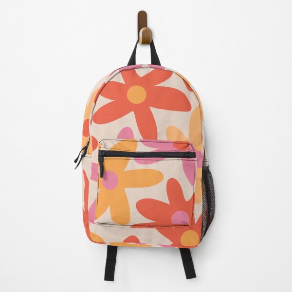 Item preview, Daisy Time Retro Floral Pattern Pink Orange  designed and sold by kierkegaard.