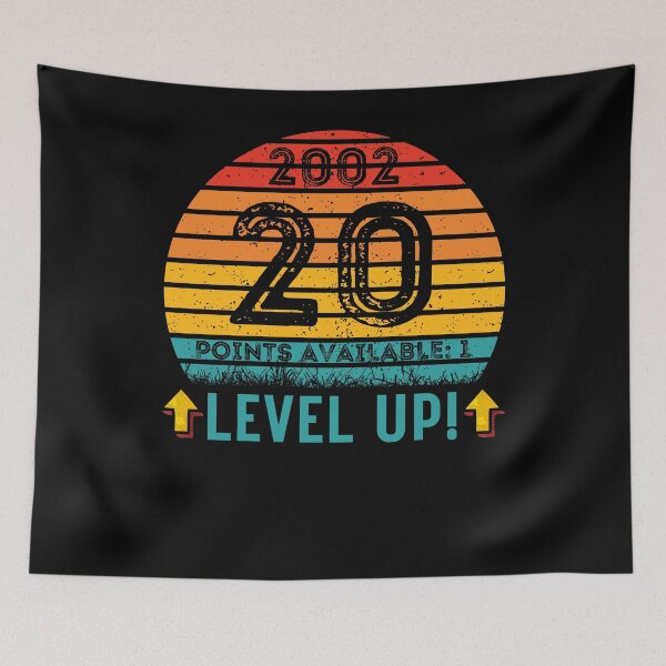 Item preview, 20 Year Old Birthday Gift Level UP 2002 designed and sold by UniqueBPresent.