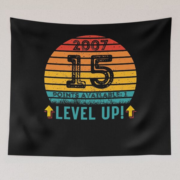 Item preview, 15 Year Old Birthday Gift Level UP 2007 designed and sold by UniqueBPresent.
