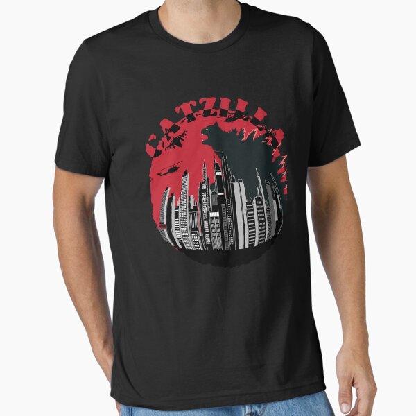Vista previa del artículo con la obra «¡CatZilla CatZilla Catzilla! Monstruo japonés CatZilla Cat», diseñado y vendido por smtrbd.