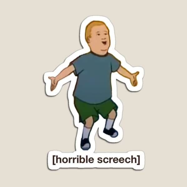 Vista previa del artículo con la obra «Chillido horrible de Bobby Hill», diseñado y vendido por wittyfool.