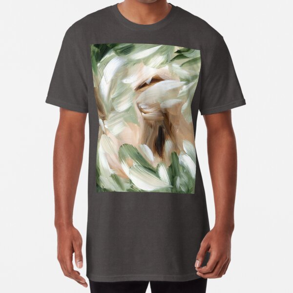 Sage green and brown art Long T-Shirt for Sale by BlessartAE