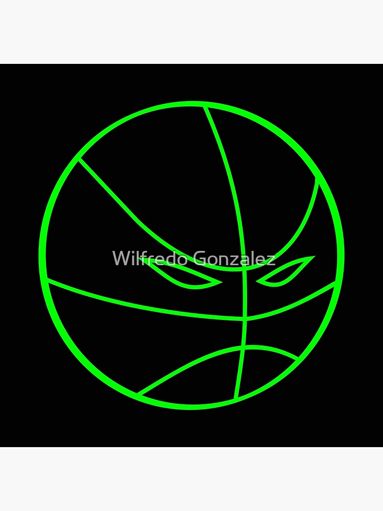 Neon Green Basketball Logo Poster For Sale By Wilfredobooks Redbubble