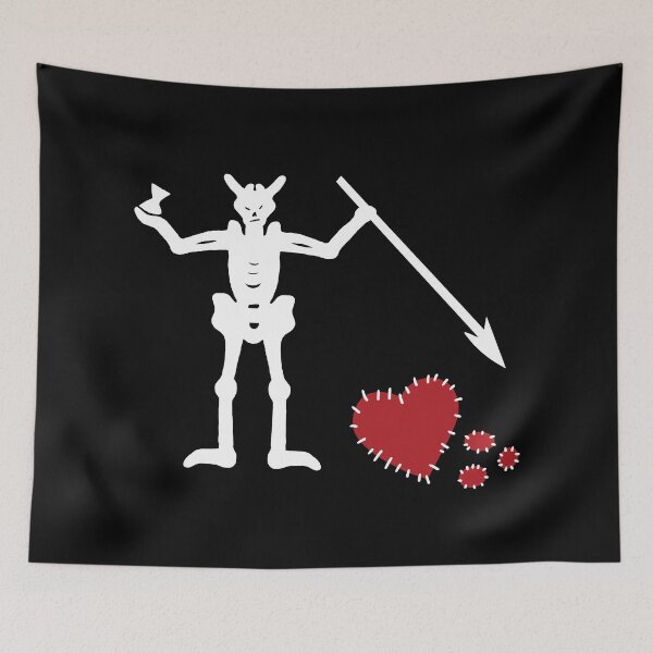 Item preview, Broken Hearted Blackbeard's Flag designed and sold by KathrynLmao.