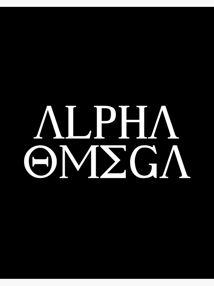 Alpha Omega God Greek Words Art Board Print