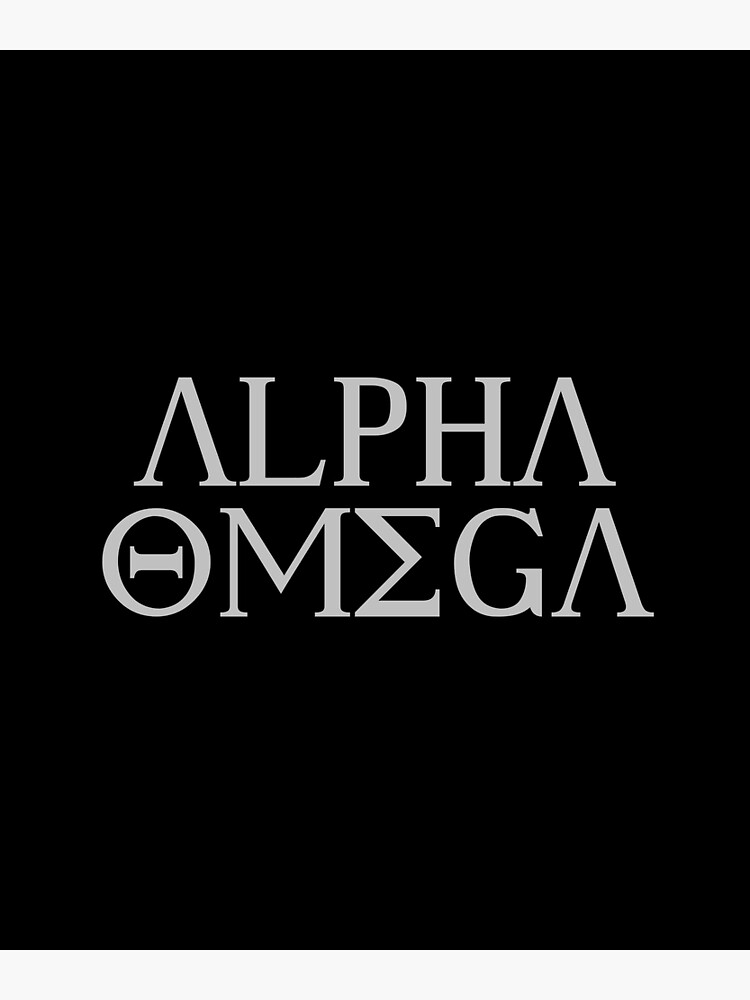 Alpha Omega God Greek Words Poster