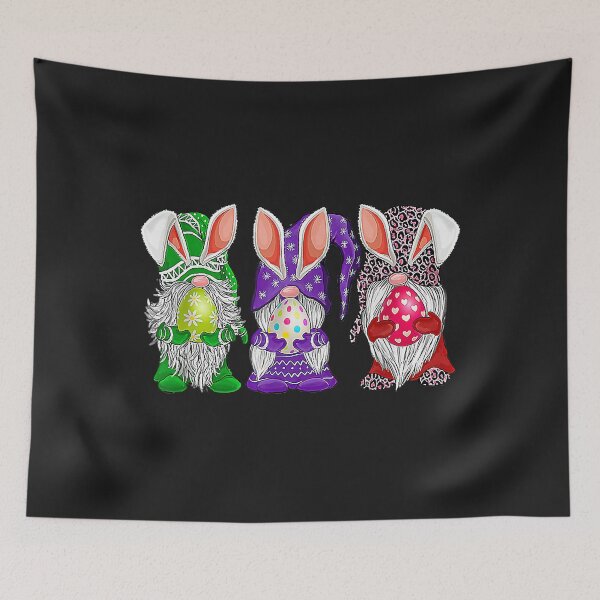 Item preview, Easter Three Bunny Spring Gnome Easter Egg Hunting Basket designed and sold by minadebbieark.