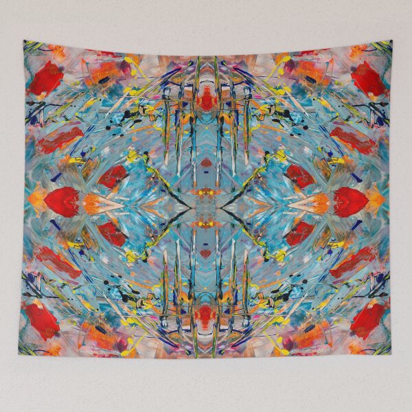 Item preview, Turquoise And Red Acrylic Diamond Seamless Pattern  designed and sold by Designs By YL.