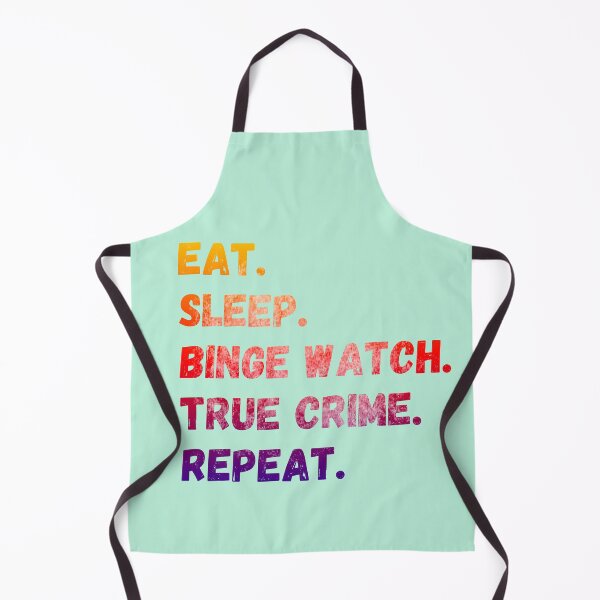 Item preview, Eat, Sleep, Binge Watch Crime Shows, Repeat! (pop art colors) designed and sold by CristalleLisa.