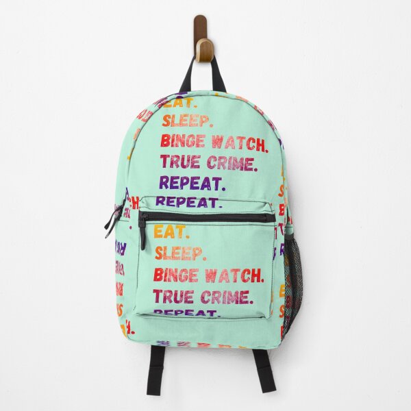 Item preview, Eat, Sleep, Binge Watch Crime Shows, Repeat! (pop art colors) designed and sold by CristalleLisa.