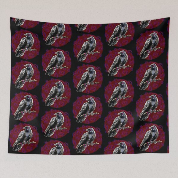 Item preview, Trapped Crow (Red Version) designed and sold by PainAndBrushes.