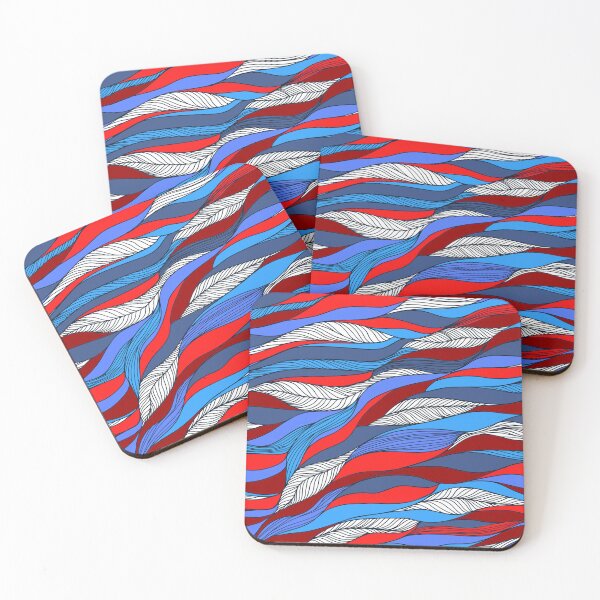 Item preview, Blue and red coloured pattern designed and sold by Globalize.