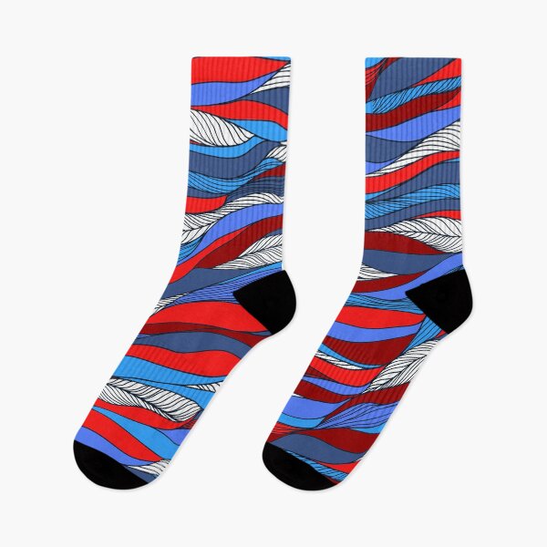 Item preview, Blue and red coloured pattern designed and sold by Globalize.
