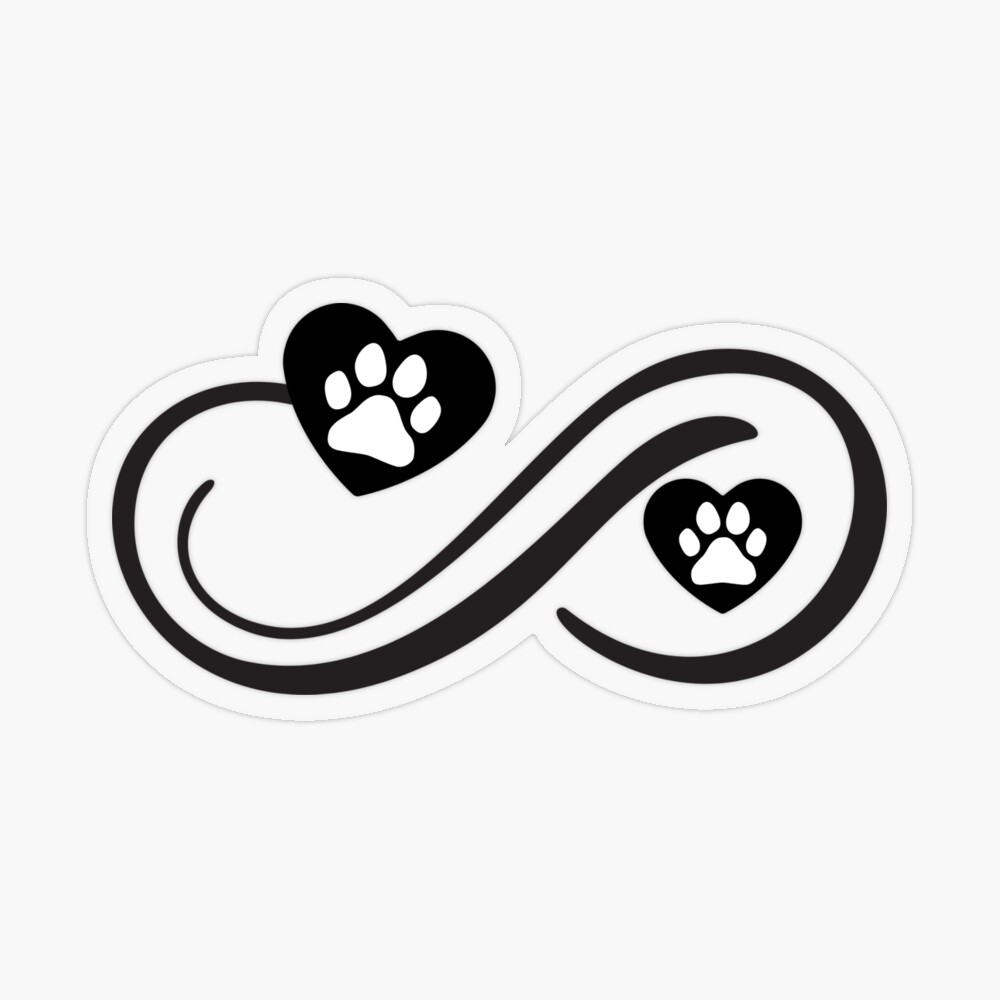 Paw prints animal love tattoo design infinity symbols Stock Vector Image &  Art - Alamy