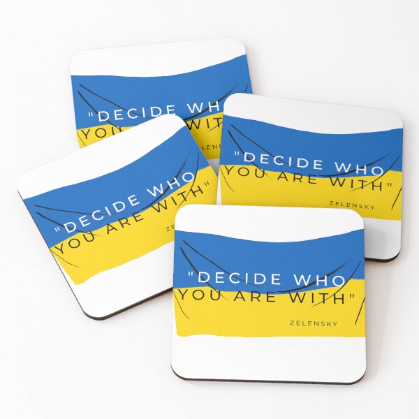 Item preview, "Decide Who you are with" Zelenki's quote to Orban  designed and sold by Essémké.
