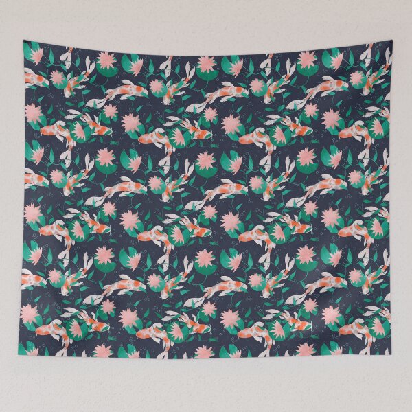Item preview, Koi pond navy designed and sold by LizzieLart.