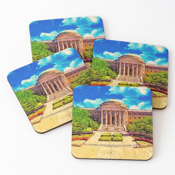 Item preview, The Dallas Hall of the Southern Methodist University in Dallas, Texas - digital painting designed and sold by NickoPrints.