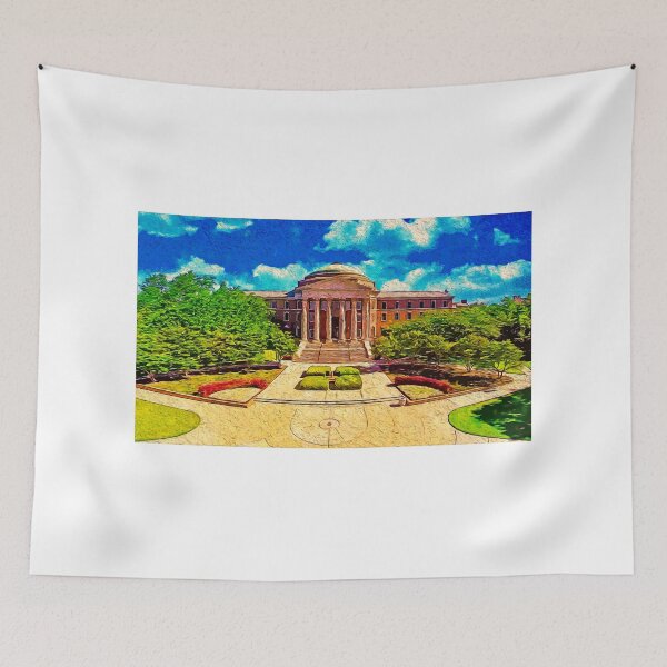 Item preview, The Dallas Hall of the Southern Methodist University in Dallas, Texas - digital painting designed and sold by NickoPrints.