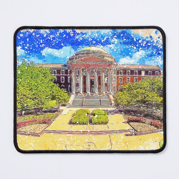 Item preview, The Dallas Hall of the Southern Methodist University in Dallas, Texas - colored drawing designed and sold by NickoPrints.
