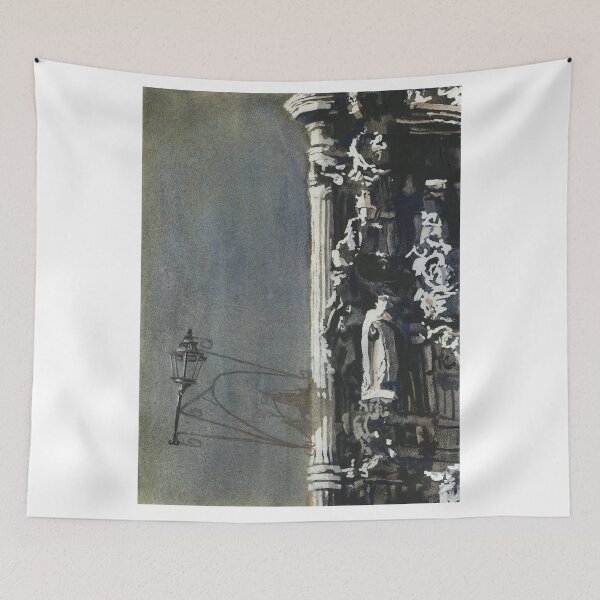 Item preview, Baroque church in Guanajuato.  Monochromatic artwork church in colonial city Guanajuato, Mexico.  Black white artwork designed and sold by rfoxphoto.