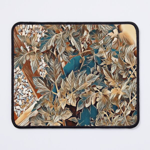 Item preview, Tomato Plants Leaves Photo Abstract Beige Turquoise designed and sold by DianeBP.