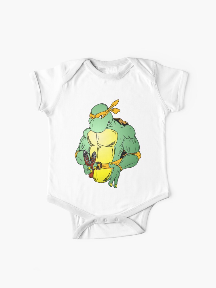 TEENAGE MUTANT NINJA TURTLE INFANT ONE PIECE T Shirt Newborn Michelangelo NEW!!
