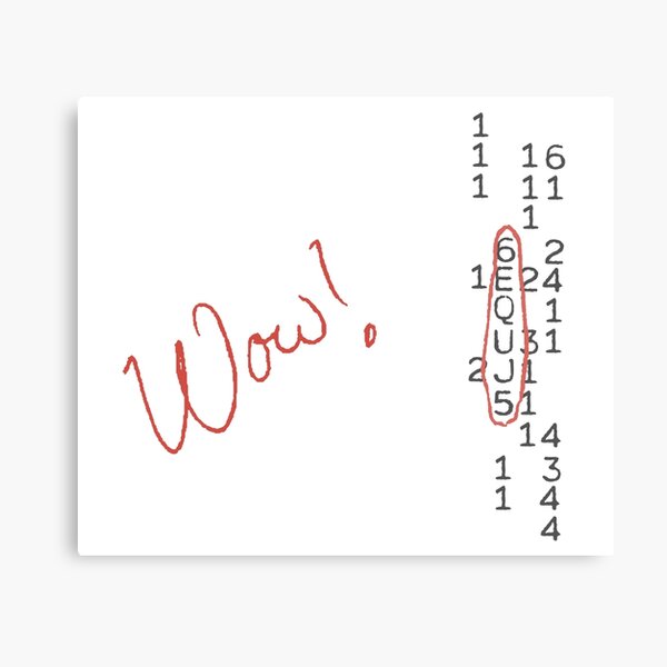 Wow Signal SETI Message Metal Print