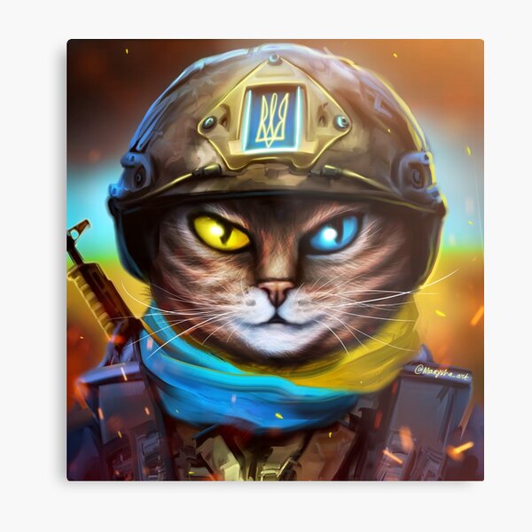 Item preview, Cat Ukrainian Soldier designed and sold by MaryshaArt.