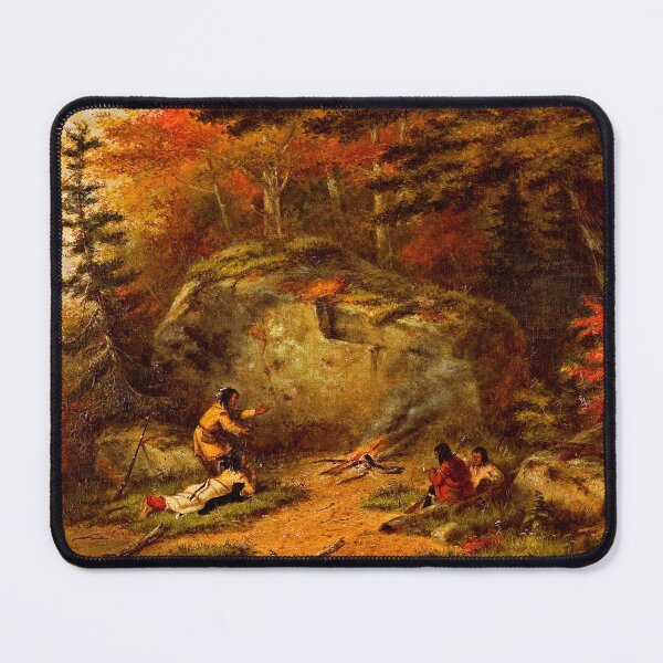 Item preview, Autumn in West Canada, Chippeway Indians, oil painting by Cornelius Krieghoff, 1865 designed and sold by Geraldo Garcia.