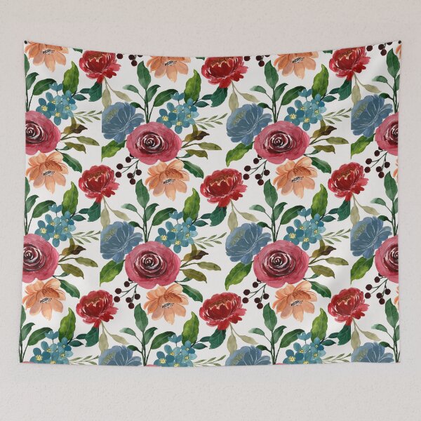 Item preview, Little White blue Flowers designed and sold by artbyrosse.