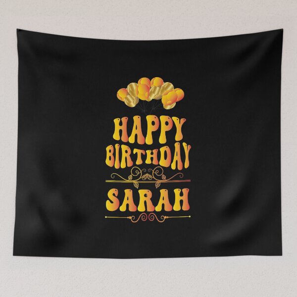 Aperçu de l'œuvre Joyeux anniversaire Sarah créée et vendue par bahdsgraphic.