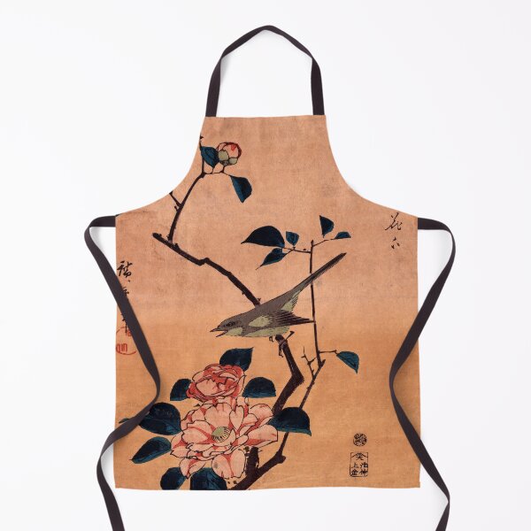 Item preview, Tsubaki ni Uguisu (Camellia and Bush Warbler), Utagawa Hiroshige designed and sold by Geraldo Garcia.