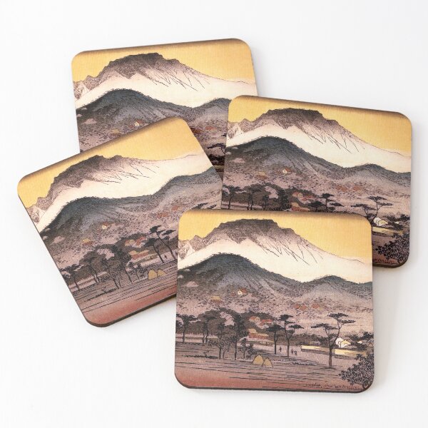 Item preview, Evening view of a temple in the hills, Hiroshige designed and sold by Geraldo Garcia.