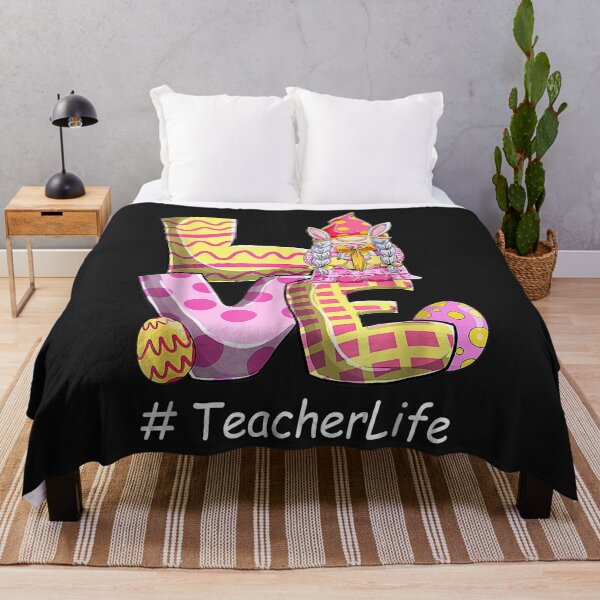 Item preview, Love Teacher Life Easter Gnome Egg Hunting Basket designed and sold by minadebbieark.
