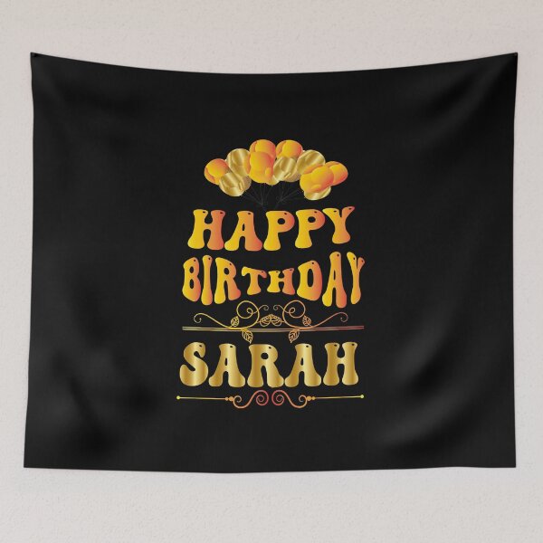 Aperçu de l'œuvre Joyeux anniversaire Sarah créée et vendue par bahdsgraphic.