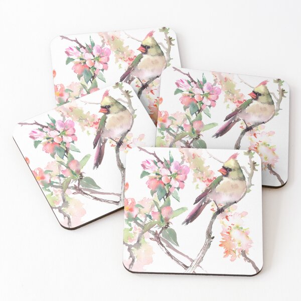 Item preview, Cardinal and Apple Blossom designed and sold by surenart.