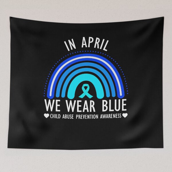 Item preview, In April We Wear Blue Child Abuse Prevention Awareness Shirt, Stop Child Abuse Shirt, April Is National Child Abuse Prevention Month Shirt designed and sold by aymob.