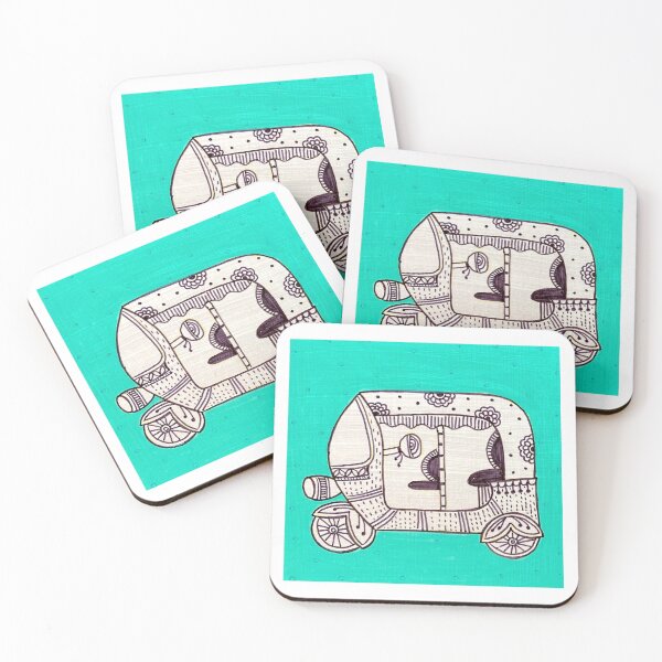 Item preview, Teal Tuktuk/Auto/Autorickshaw/Rickshaw  designed and sold by with-anugraha.