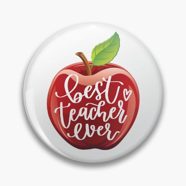 Item preview, best teacher ever apple teacher gift designed and sold by TheWildePeach.