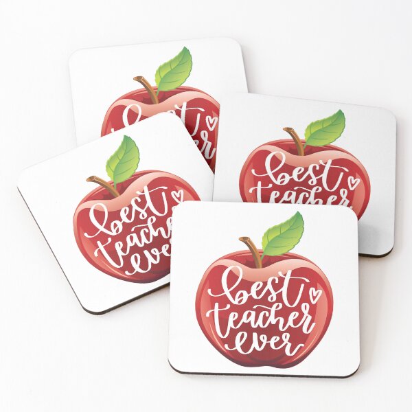 Item preview, best teacher ever apple teacher gift designed and sold by TheWildePeach.