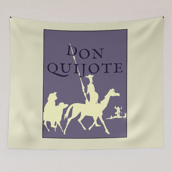 Item preview,  Don Quixote : Vintage Silhouette Tilting with Windmills Abstract Print designed and sold by posterbobs.