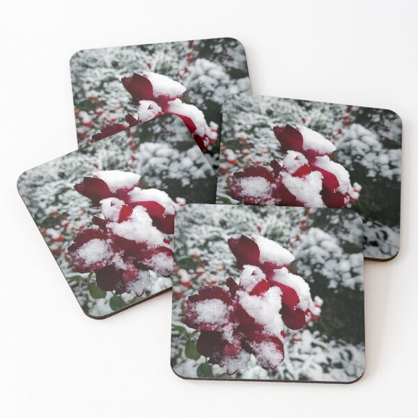 Item preview, Red rose with snow designed and sold by Gourmetkater.