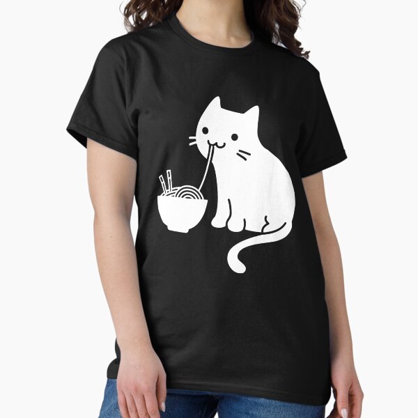 Item preview, Cute Cat Eating Ramen designed and sold by MICHAEROB.