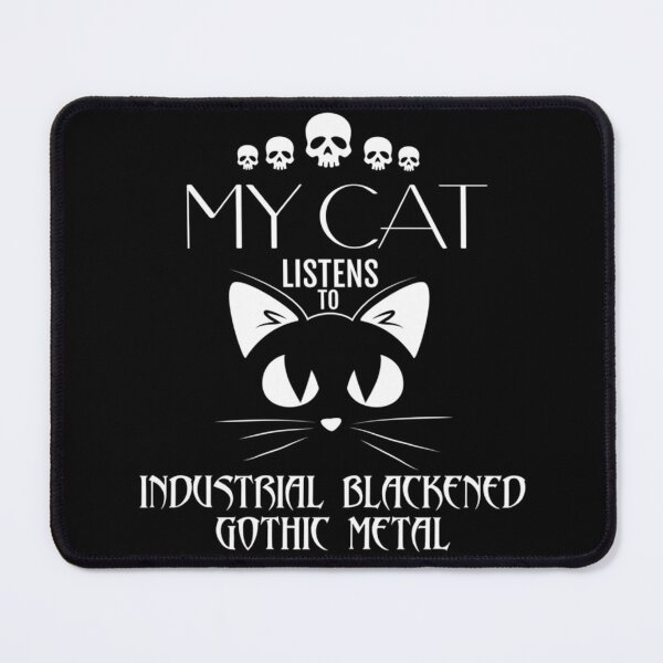 Item preview, My Cat Listens To Industrial Blackened Gothic Metal Racerback Tank Top designed and sold by desireeowe.