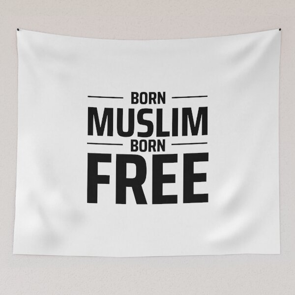 Item preview, born muslim islamic art quotes designed and sold by EfenDesign.